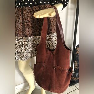 Lucky Brand Brown Suede Tote Bag